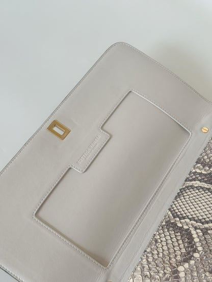 Bottega Veneta Snakeskin BV Angle Shoulder Bag