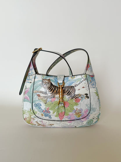 Gucci New Shanghai Calfskin Tiger Savanah Jackie 1961 Hobo