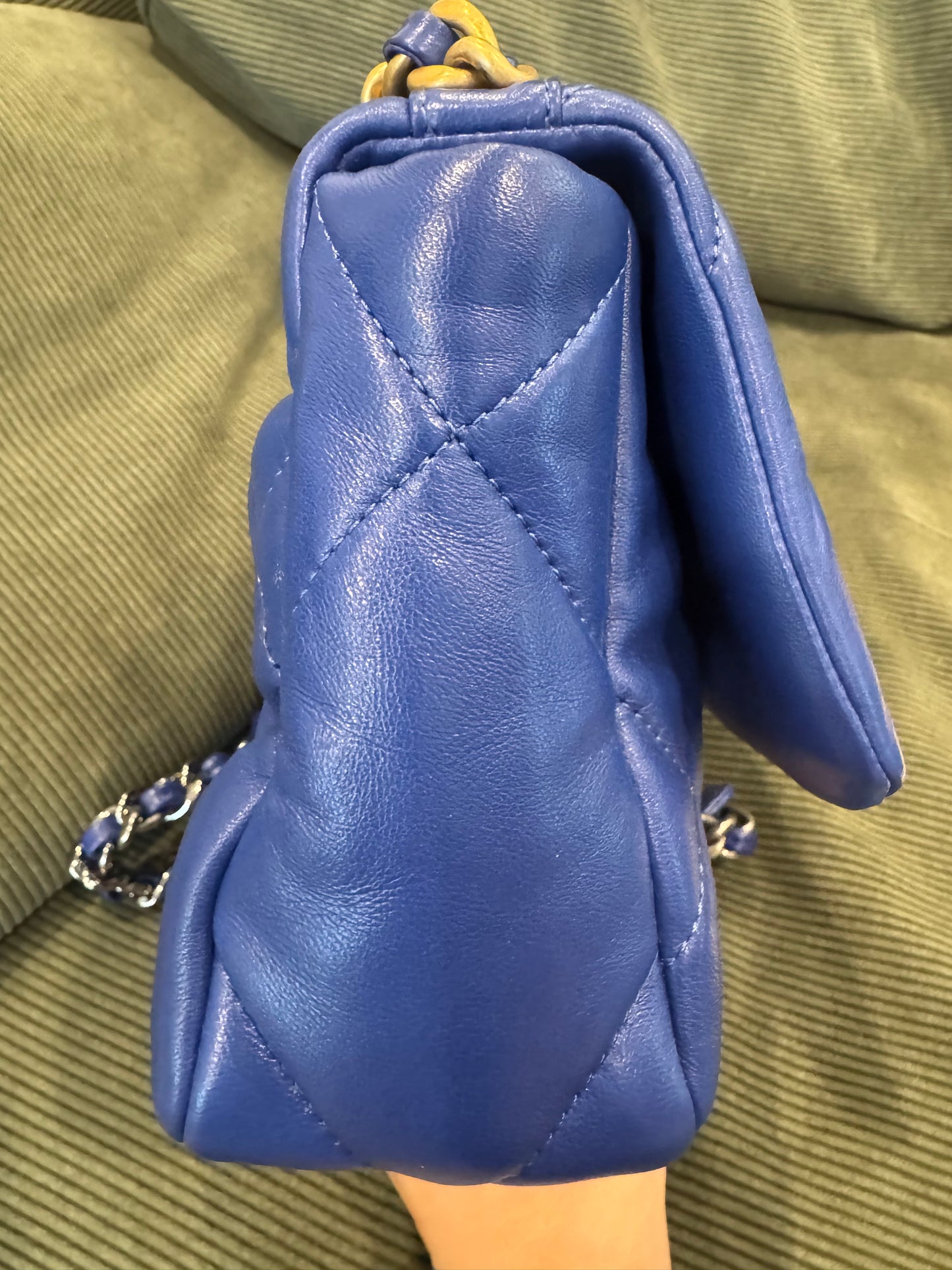 Chanel Goatskin Quilted Chanel 19 Flap Bag