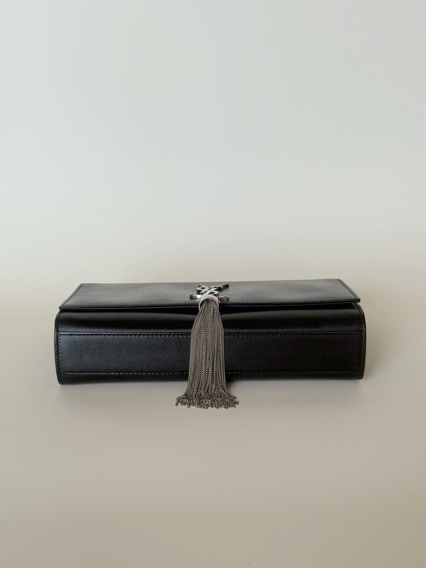 Saint Laurent Smooth Calfskin Classic Monogram Kate Tassel Satchel
