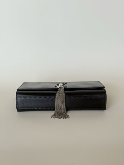 Saint Laurent Smooth Calfskin Classic Monogram Kate Tassel Satchel