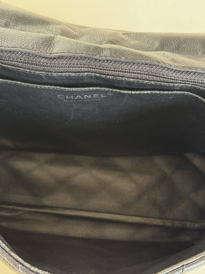 Chanel Vintage Washed Caviar Quilted Single Flap Maxi
