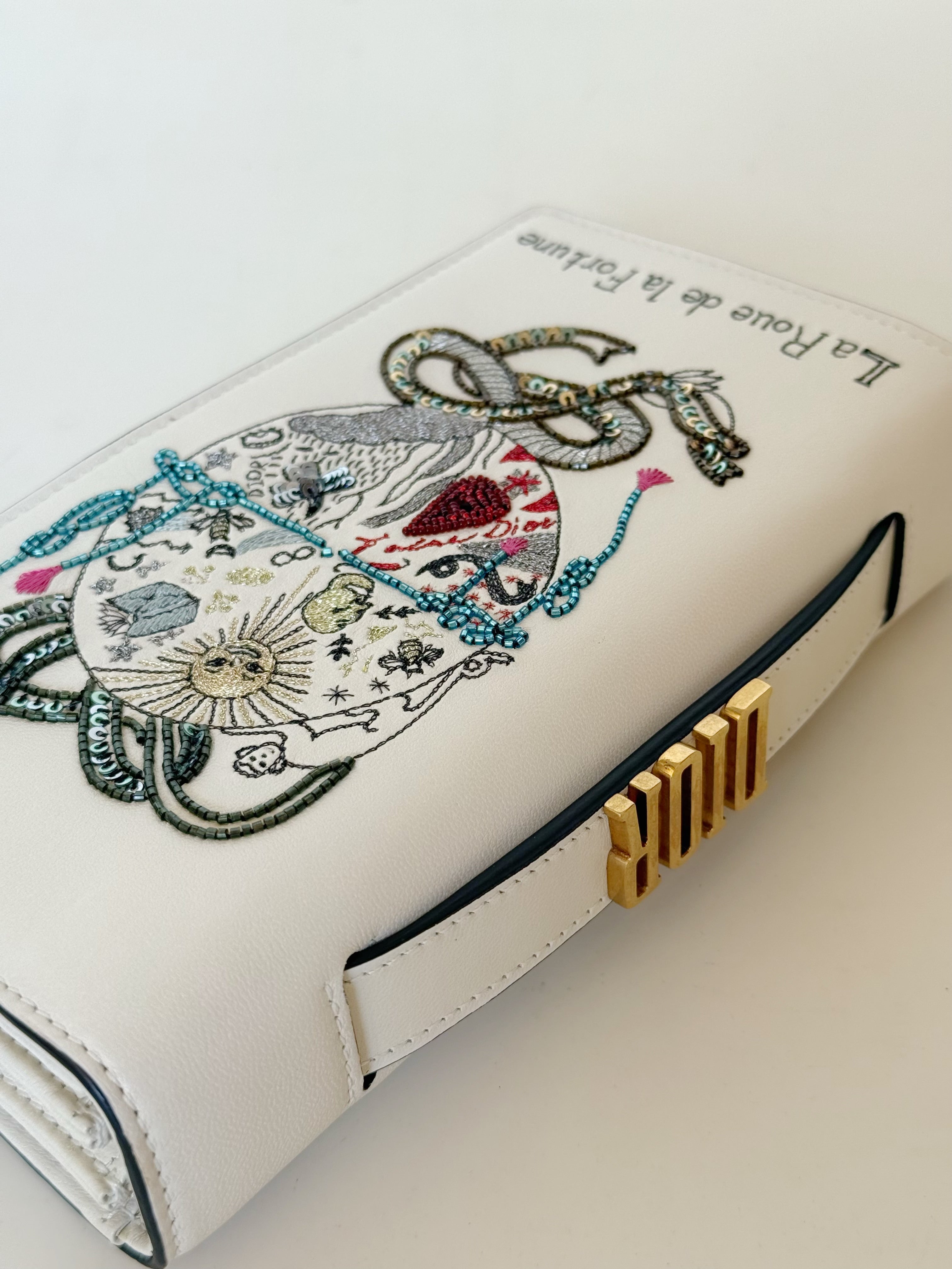 Christian Dior Lambskin Embroidered La Roue De La Fortune Tarot