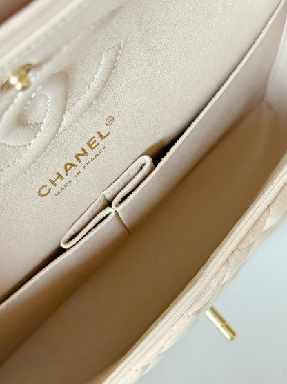 Chanel Lambskin Quilted Double Flap