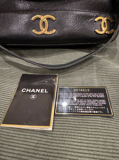 Chanel Caviar Triple CC Shoulder Bag